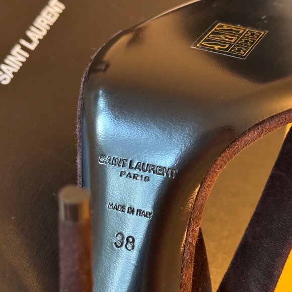 NWT - Saint Laurent Deva 105mm Sandal, Size 38 (US 8) - Picture 7 of 10